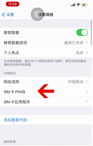 永定苹果14维修网分享如何给iPhone14的SIM卡设置密码 