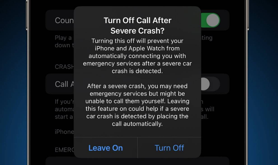 永定苹果14维修分享 iPhone 14 和 Apple Watch 上关闭崩溃检测 